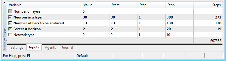 Strategy Tester 中的 sinput 参数